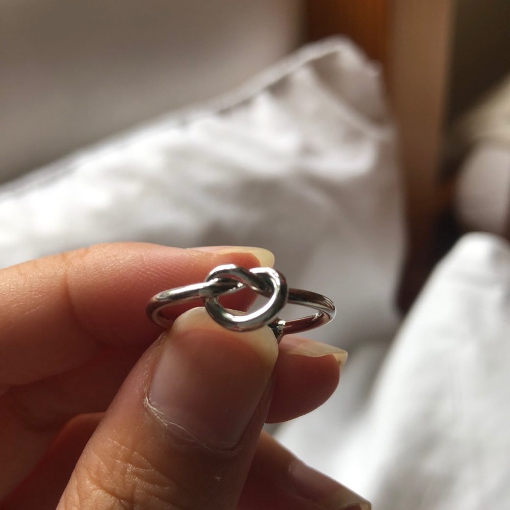 Silver knot ring